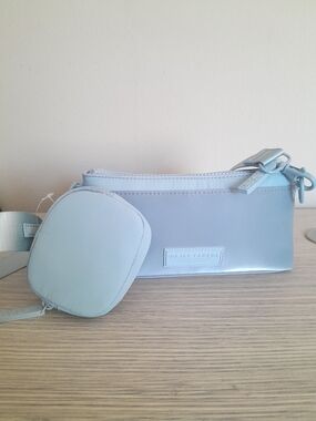 Pajar Canada Chalk Blue Cross Body/Fanny Pack with Removable Pouch